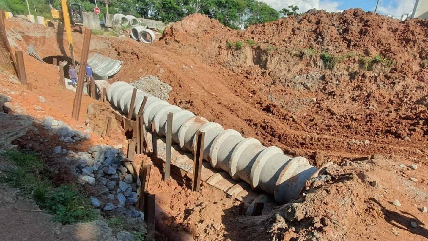 Obra emergencial em Taubaté no bairro Estiva entra na fase final