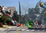 Quatro balões caem no Vale neste domingo; um pega fogo em Taubaté