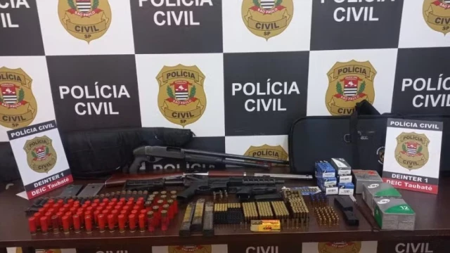 Polícia Civil prende homem com armas e mais de 250 munições em Taubaté