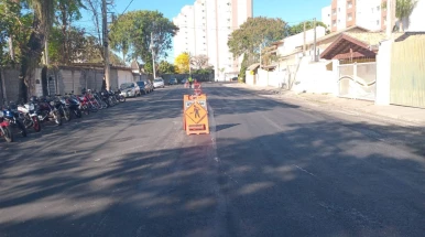 Prefeitura interdita trecho de avenida no Parque São Luis para recapeamento de asfalto Prefeitura interdita trecho de avenida no Parque São Luis para recapeamento de asfalto