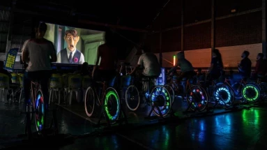 Taubaté: Taubaté recebe cinema sustentável movido por bicicletas