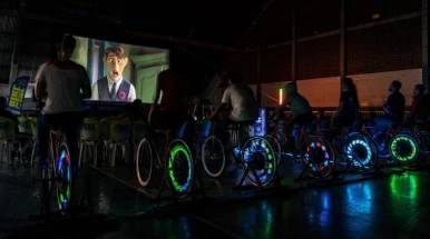 Taubaté recebe cinema sustentável movido por bicicletas Taubaté recebe cinema sustentável movido por bicicletas