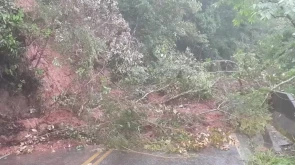 Taubaté: Queda de barreira interdita estrada em Taubaté após chuvas