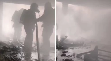 Incêndio atinge casa em Taubaté e bombeiros controlam chamas