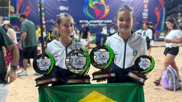 Beach Tennis de Taubaté conquista ouro, prata e bronze no Pan-Americano Sub-12