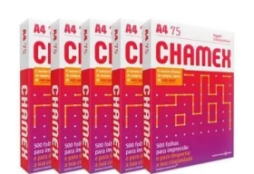 Foto Papel Sulfite A4 Chamex/Report - Rema 500 folhas 75g/m²