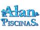 Logo de Alan Piscinas, tudo para sua casa e piscina