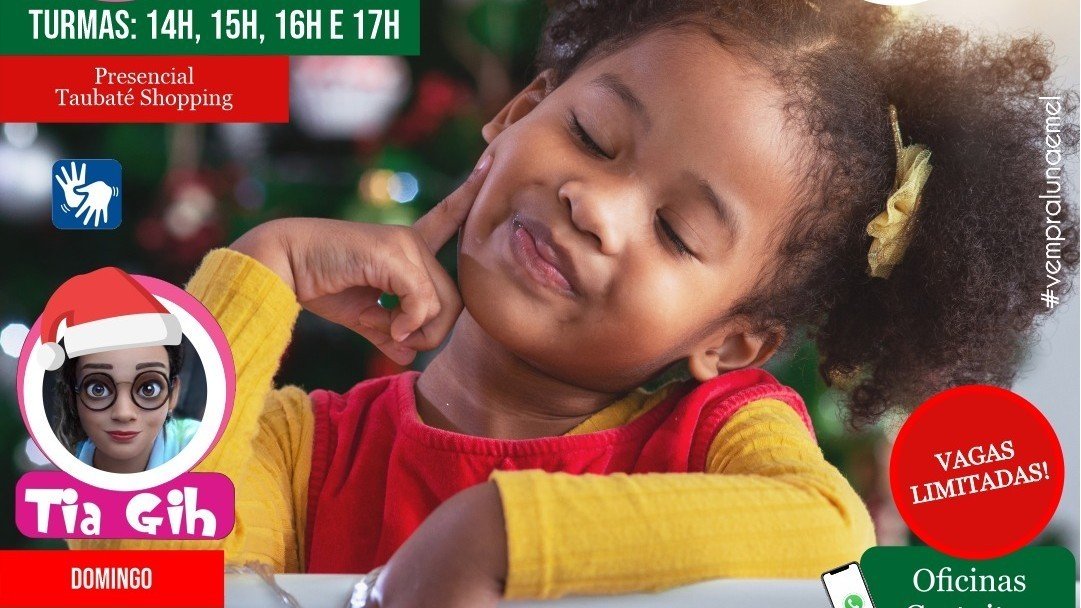 Oficina Especial de Natal “Fantoche de Mão" no Taubaté Shopping! 
