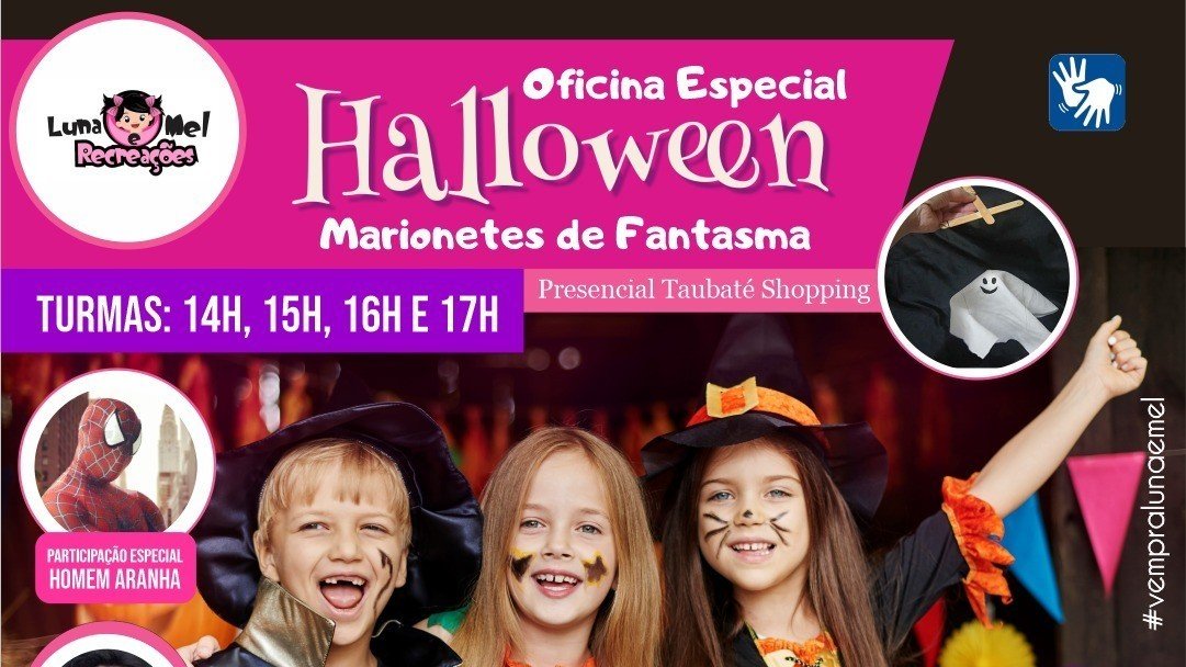 Oficina especial de Halloween no Taubaté Shopping