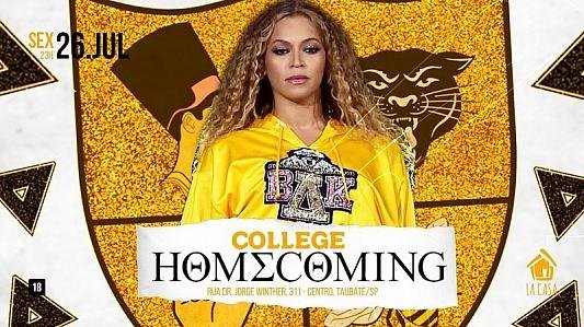College: Homecoming // 26 de Julho // Sexta-feira // 23h