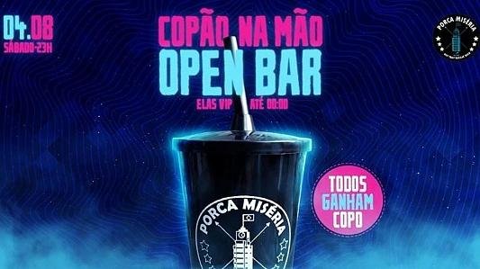 Copão Na Mão: OPEN BAR!