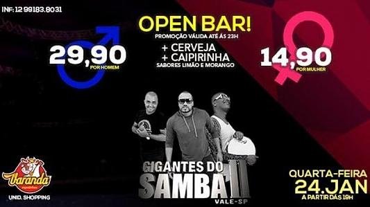 Open Bar p/ todo mundo!