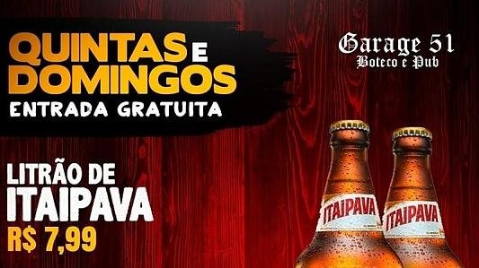 LITRÃO $ 7,99 | BILHAR $ 0,99 | MUSICA AO VIVO | ENTRADA FREE