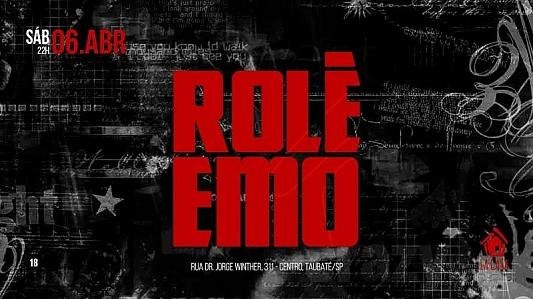 Rolê Emo // 06 de Abril // Sábado // 22h