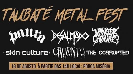 Taubaté Metal Fest com Paura, Desalmado e mais bandas