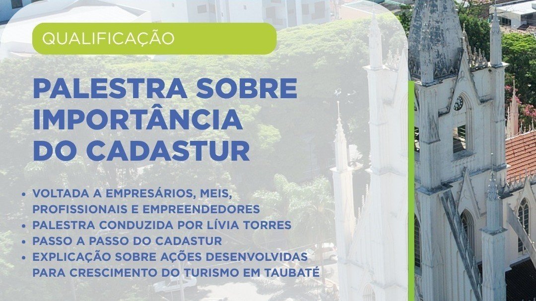 Palestra sobre o Cadastur para Profissionais do Turismo em Taubaté
