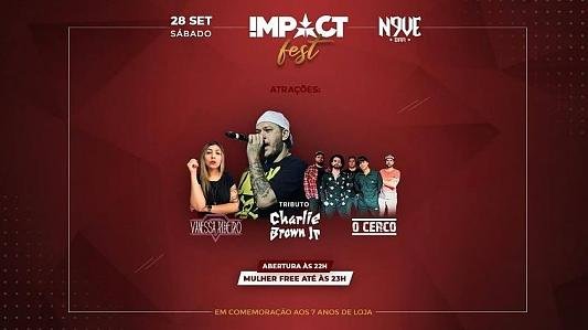 Impact Fest: Tributo CBJR com O Cerco + DJ Vanessa Ribeiro