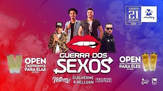 Guerra dos sexos - OPEN BAR*