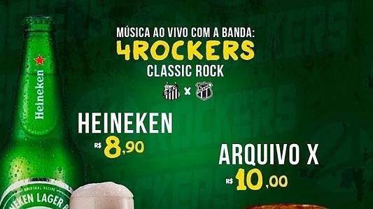 4ROCKERS Classic Rock | Elas FREE | Heineken $8,90 • Burger $10