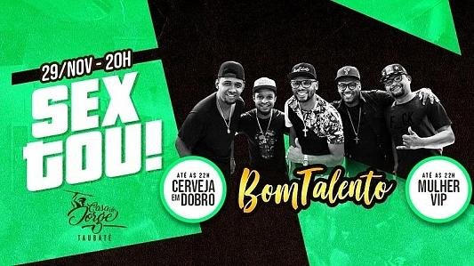 Pagode do Bom Talento - Cerveja em Dobro e Mulher VIP até 22h