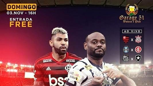 Domingo FREE | Futebol no telão 