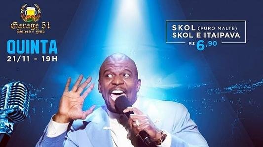 Karaokê  com banda • Skol 6.90 | Caipirinha 9.90 | Double shots