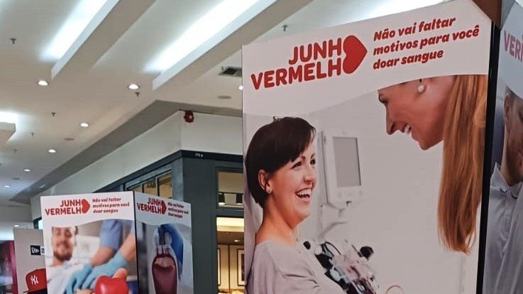 Exposição sobre doação de Sangue