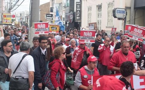 Manifestação da Greve Geral em Taubaté 