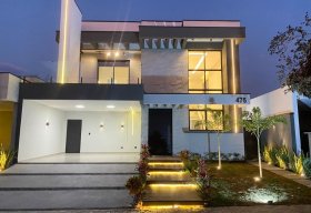 Foto Sobrado com 4 dormitórios à venda, 260 m² por R$ 2.120.000 - Condomínio Ouro Ville - Taubaté/SP