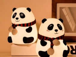 Luminária De Panda Com Led USB Silicone
