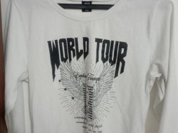 Blusa branca de mangas tamanho GG 