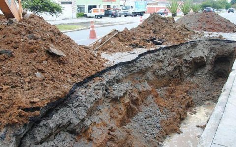 Chuva abre cratera no Santa Clara