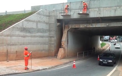 Túnel é interditado para obras noturnas 