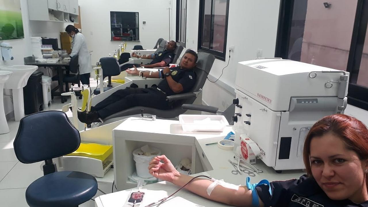 GCM promove campanha de doação de sangue no Hemonúcleo de Taubaté