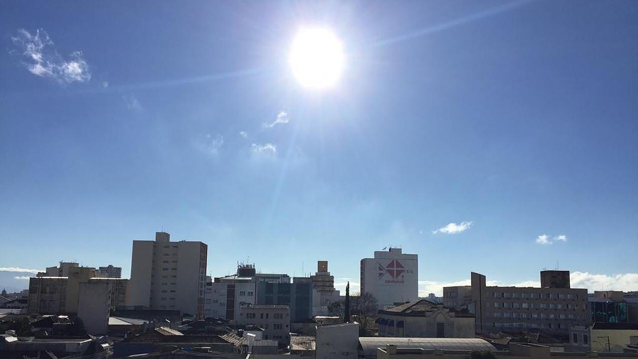 Semana tem início com predomínio de sol e temperaturas elevadas na RMVale