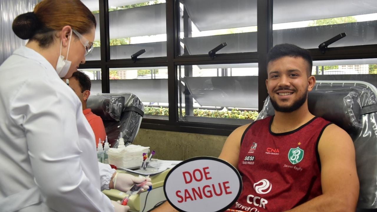 Equipes de rugby do Vale do Paraíba promovem campanha de doação de sangue