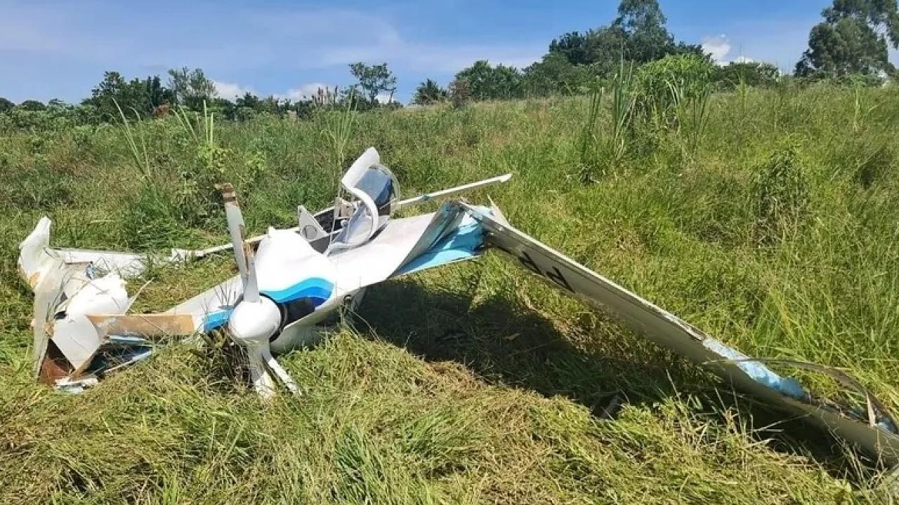 Idoso de 80 anos cai com avião de pequeno porte em Taubaté 